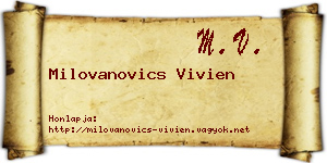 Milovanovics Vivien névjegykártya